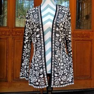 Tadashi Shoji Floral Beadlike Jacket
